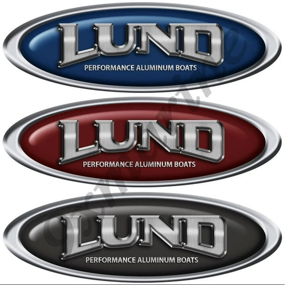 Two Oval Classic Lund Stickers. Color of your choice (NOT OEM)