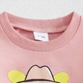 thumbnail image 4 of HCNTES Toddler Girls Clothes 18 24 Months 2T 3T Fall Winter Outfits Baby Kids Girls Long Sleeve Sunflower Letter Happy every day Print Sweatshirt Tops Solid Pant Sets, 4 of 6