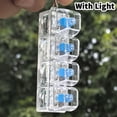 thumbnail image 4 of 2026 New Keyboard Keychain, Portable Light Up Fidget/Toy, Mechanical Keychain with Clicky Crystal Keycap, Desk Toy for Anxiety, Gift White, 4 of 5