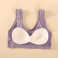 thumbnail image 4 of VBVC Women's Textured Seamless Wireless Bra,Ladies Full Coverage Bralette,Supportive Racerback Lingerie For Women,Pink,Size L, 4 of 5