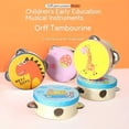 thumbnail image 1 of Wooden Bell Toys, Preschool Education Cartoon Hand Clapping, Drum Shaking, Tambourine Percussion Instrument, For Children, 1 of 5