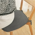 thumbnail image 5 of Fmbmuo Chair Cushions with Ties Horseshoe Shaped Cotton Stain-Resistant for Office Chair, Thick Gray Minimalist Seat Cushion 16"x 17", 5 of 5