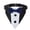 A002- B, variant on Dog Collar with Bow Tie, Tuxedo Style Black Dog Collar Bandana for Small Medium Large Dogs, Adjustable Quick Release Dog Collar for Wedding Party Birthday Events, 1 Pack