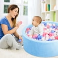 thumbnail image 3 of BEEPRINCESS Foam Ball Pit - Soft Play for Baby Infants and Toddlers Ages 1-3, Round Shape, No Balls Included, Blue, 3 of 9