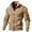 Khaki, variant on Fgnfyis Mens Jackets Casual Color Block Textured Lined Full Zip up Jacket Outerwear for Daily Streetwear Comfort Fit Mens Winter Coats White XL