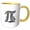 Yellow/White, variant on 3drose, a Bigfoot Sits on a Symbol Pi and Reads Math Book Funny Gift for All, 15oz Two-tone Yellow Mug