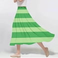 thumbnail image 2 of ameIAEA Women Elastic High Waist A-Line Skirts 2024 Fall Fashion Color Block Ruffle Midi Skirt, 2 of 5