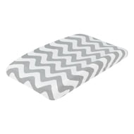 EVERYDAY KIDS 2 Pack Changing Pad Cover - Gray/White Chevron & Moon Stars