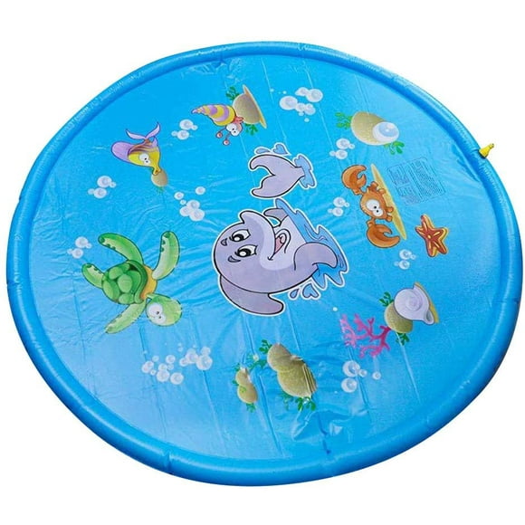 Splash Pad, Sprinkler Play Mat, Summer Garden Water Toy Kids Baby Pool Pad Squirting for Outdoor Family Activities / Party / Beach / Garden, 150cm