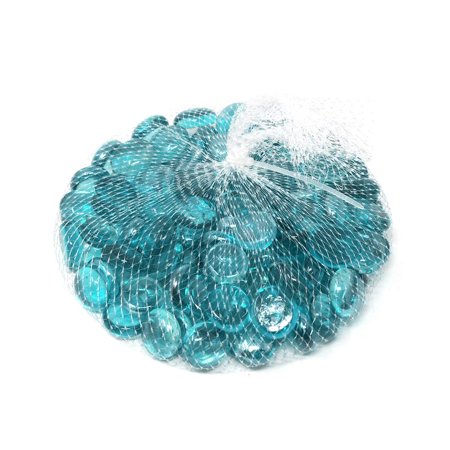 Glass Marble Gems Vase Filler 1 1 Lb Bag Aqua Walmart Com