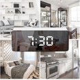 thumbnail image 3 of Alarm Clock, LED Display Digital Alarm Clock with Light Sensing Dimming Mode, Bedroom Living Room Bedside Clock, Home Decor, White, 3 of 5