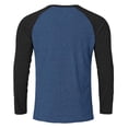 thumbnail image 5 of CHUMUD Mens Crewneck T-Shirt Long Sleeve Raglan Tee Shirt Stylish Patchwork Color Shirts Spring Fall Tops, 5 of 5