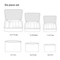 thumbnail image 3 of Square Fabric 6 Piece Travel Organizer Bags Fabric Storage Organizer Bedding Storage,Closet Organizer,Foldable Storage,Drawstring Storage Bag,Quilt Storage,Blanket Storage,Linen Organizer,Home Storag, 3 of 5