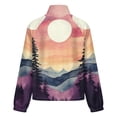 thumbnail image 6 of Jackets for Women Winter Coat Jackets Flannel Stand Collar Jacket(Sunset Forest Reflections,Size:S-4XL), 6 of 7