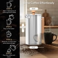 thumbnail image 4 of Prensa francesa My Zesty Home de 1 L de acero inoxidable con mango de madera, 4 of 7