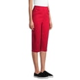thumbnail image 4 of Time and Tru Women's Woven Pull-On Capri Pants, 4 of 6