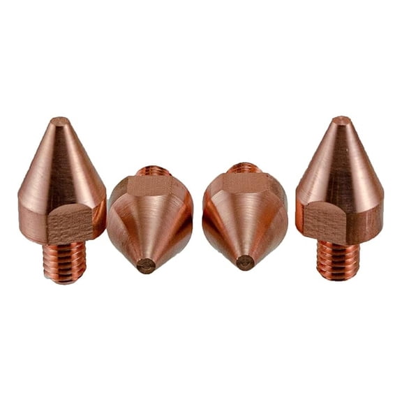 Spot Welding Tips Chicago Electric Fit 1/8" Contact Area 2-Pack - M8-1.25 Metric Thread - USA Made Welding Accessories for Auto Body & Metal Fabrication