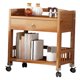 thumbnail image 3 of Gabinete de almacenamiento de esquina con estantes de bambú, mueble de almacenamiento resistente de 2 niveles 50cmx30cmx55cm, 3 of 9