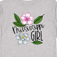 thumbnail image 4 of Inktastic Mississippi Girl Magnolia Flowers and Leaves Girls Long Sleeve Toddler T-Shirt, 4 of 5
