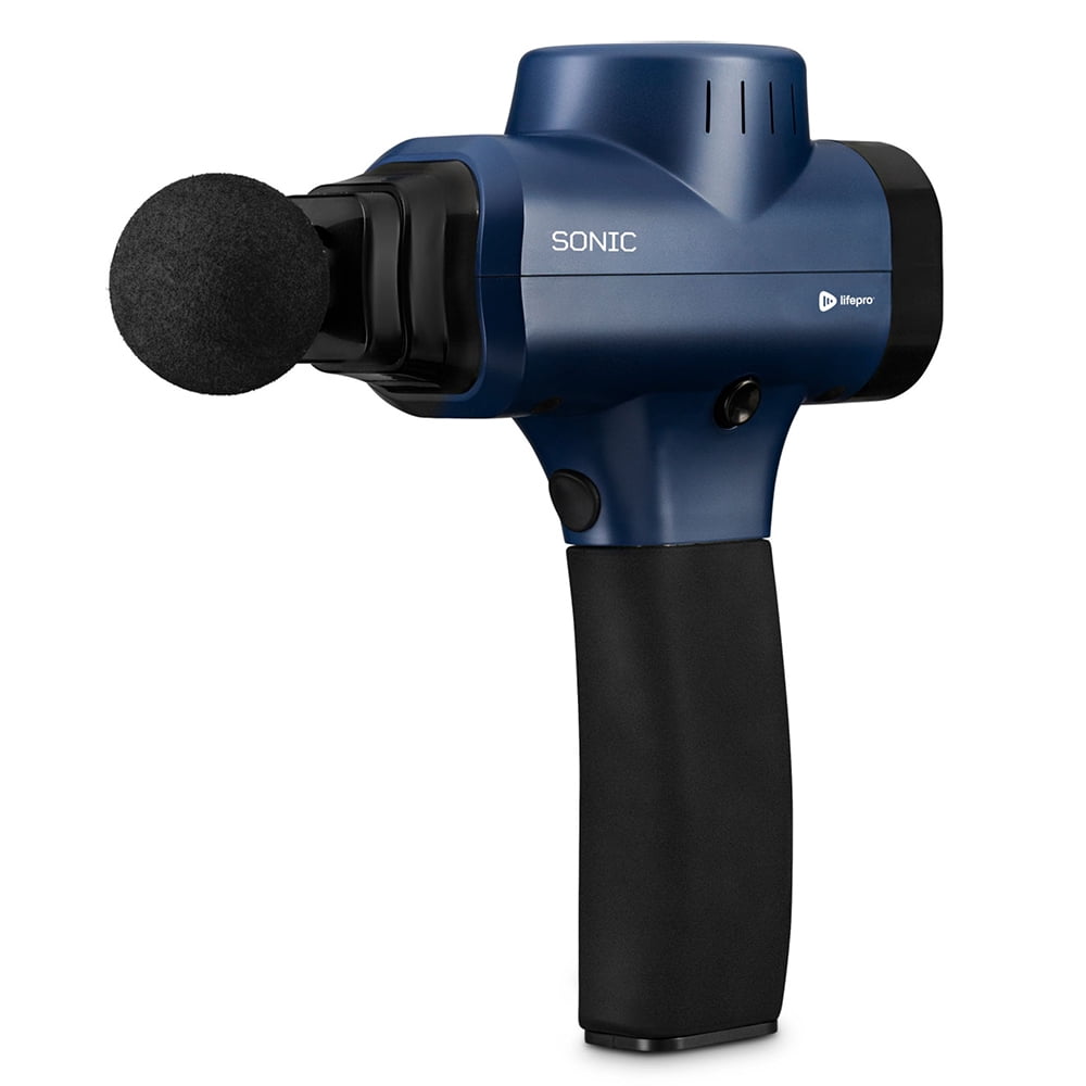 Lifepro LPSNCBLU Sonic Handheld Deep Tissue Muscle Percussion Massage Gun, Blue