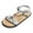 Silver, variant on IUJSOY Sandals for Women 2025 Braided Slingback Flats Open Toe Non-Slip Summer Beach Shoes