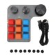 thumbnail image 1 of Keys Programmable Keyboard with 3 Knobs Support USB Bluetooth One Handed Macro Mechanical Keyboard for Gaming Office, 1 of 5