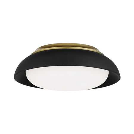 

Minka Lavery 719-L 15 Wide Led Flush Mount Ceiling Fixture - Coal / Honey Gold
