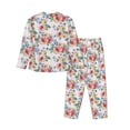 thumbnail image 2 of Goofa Rose Flowers Printed Women’s 2 Piece Pajama Set Super,Pajamas Women's Long Sleeve Sleepwear Soft Button Down Loungewear Pjs Lounge Set Nightwear-X-Large, 2 of 9
