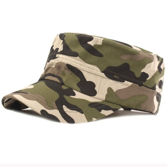 YooGuoGuo Camouflage Baseball Cap Flat Top Cadet Army Military Cap Men Women Adjustable Baseball Hat Unisex Spring Summer Sun Cap
