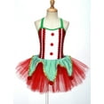 thumbnail image 3 of Zaldita Kids Girls Christmas Elf Costume Santa Claus Cosplay Sequin Ballet Dance Xmas Dress Green 4, 3 of 7