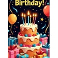 thumbnail image 4 of LUUFILx Happy Birthday Party Backdrop Banner Cake Balloon Decoration Photography Props Background Celebration Supplies, 4 of 8