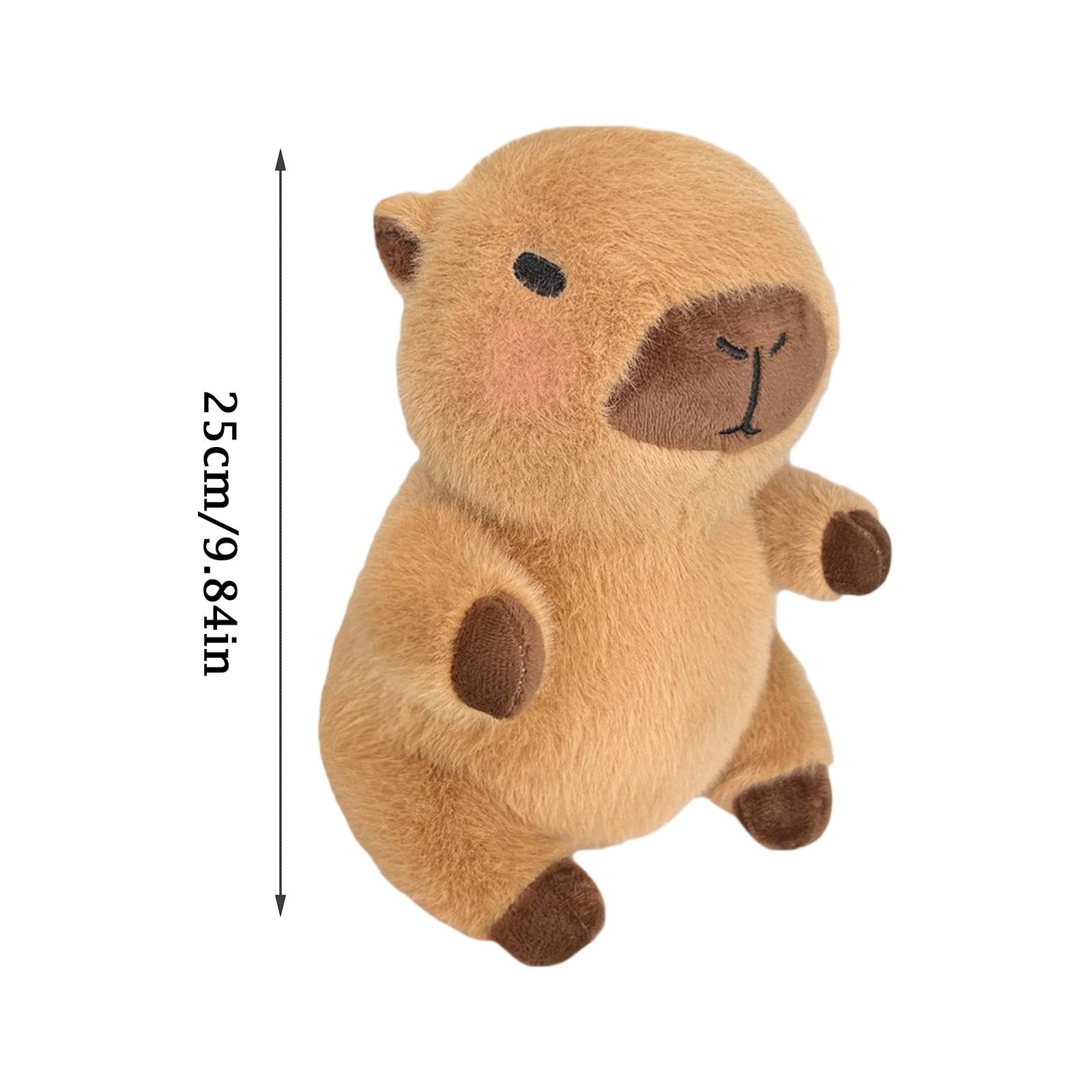 9.84" Capybara Plush Toy Set (10Pcs) - 2*Plush Dolls & 2*Clothings & 2*Hat & 2*Bags & 2* Scarves - Cuddly Soft Huggable Stuffed Animals Toy Pillows, Perfect Gifts for Women Teens & Fans