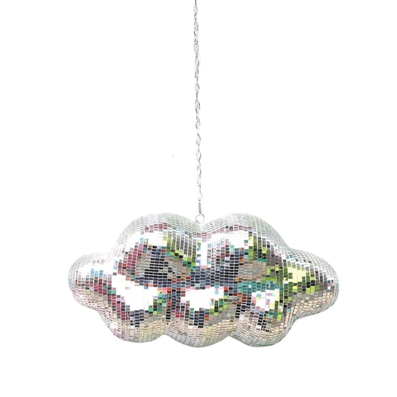 Necvior Retro Cloud Shape Discos Mirror Balls with Chain for Home and Party Decoration