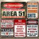 thumbnail image 2 of Señal Advertencia Metal Retro Letrero Pintura Hierro Rectangular 30x40cm 6 Uds., 2 of 9