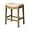 Natural Wood, variant on PurelyGoods31 Inch Bar Height Upholstered Backless Saddle Barstool in Reclaimed Oak Finish with Ash Grey Fabric Cushion Seat