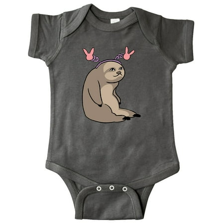 

Inktastic Easter Sloth with Pink Bunny Ears Gift Baby Boy or Baby Girl Bodysuit