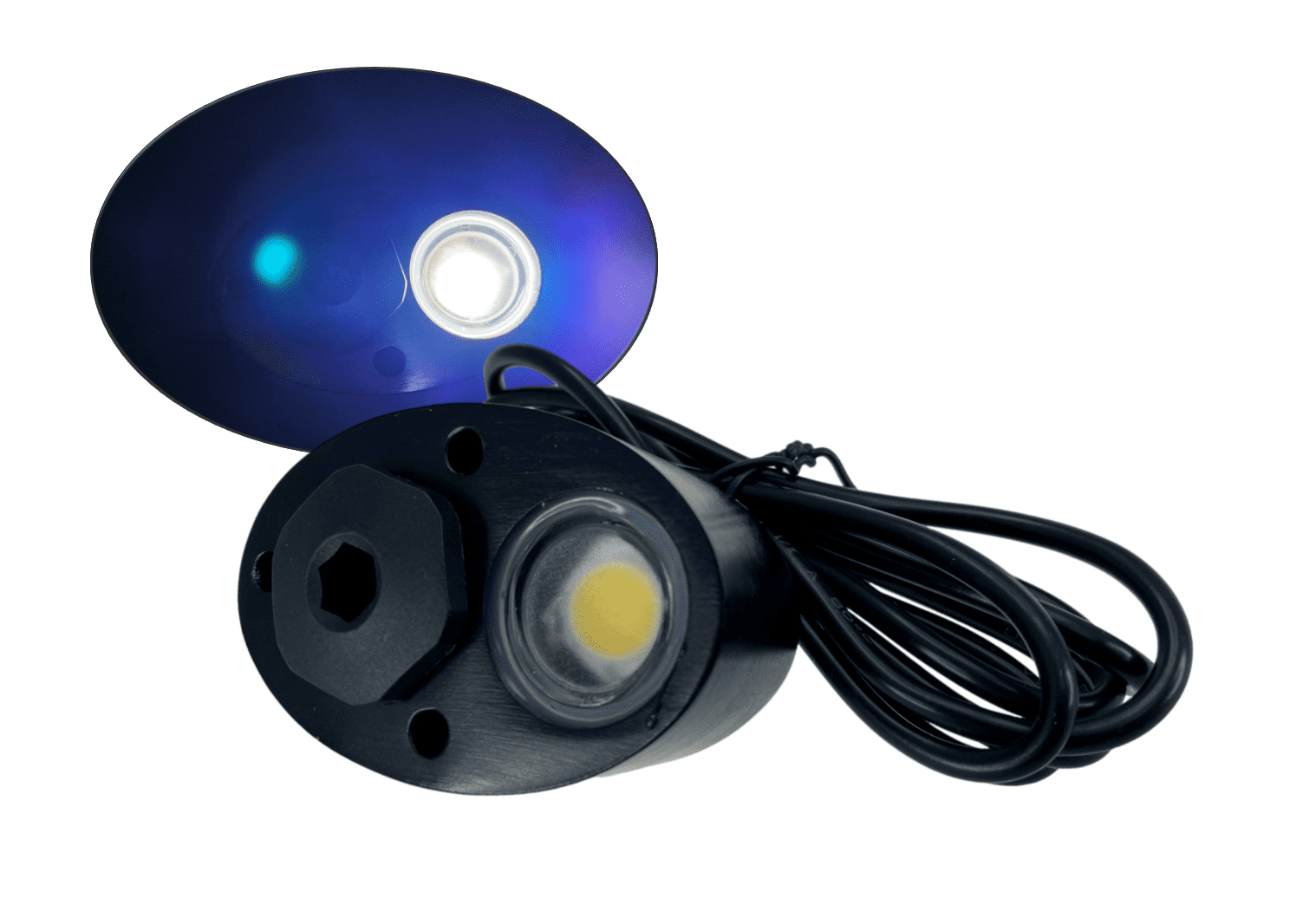 Tidal Wake Unterwasser-LED Für Boote – Plug & Play, 1800 Lumen, Ersetzt 1/2" Ablaufstopfen (Farbe: Blau)