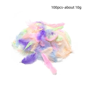 100PCS Colorful Feathers for DIY Crafting 5-8cm Soft Native Feathers for Kids Handmade Wedding Home Party Decorations Feather Mask Windbell