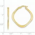 thumbnail image 4 of 14K Yellow Gold Tapered Square Hoop Earrings (30 X 30) Made In Turkey tl689, 4 of 6