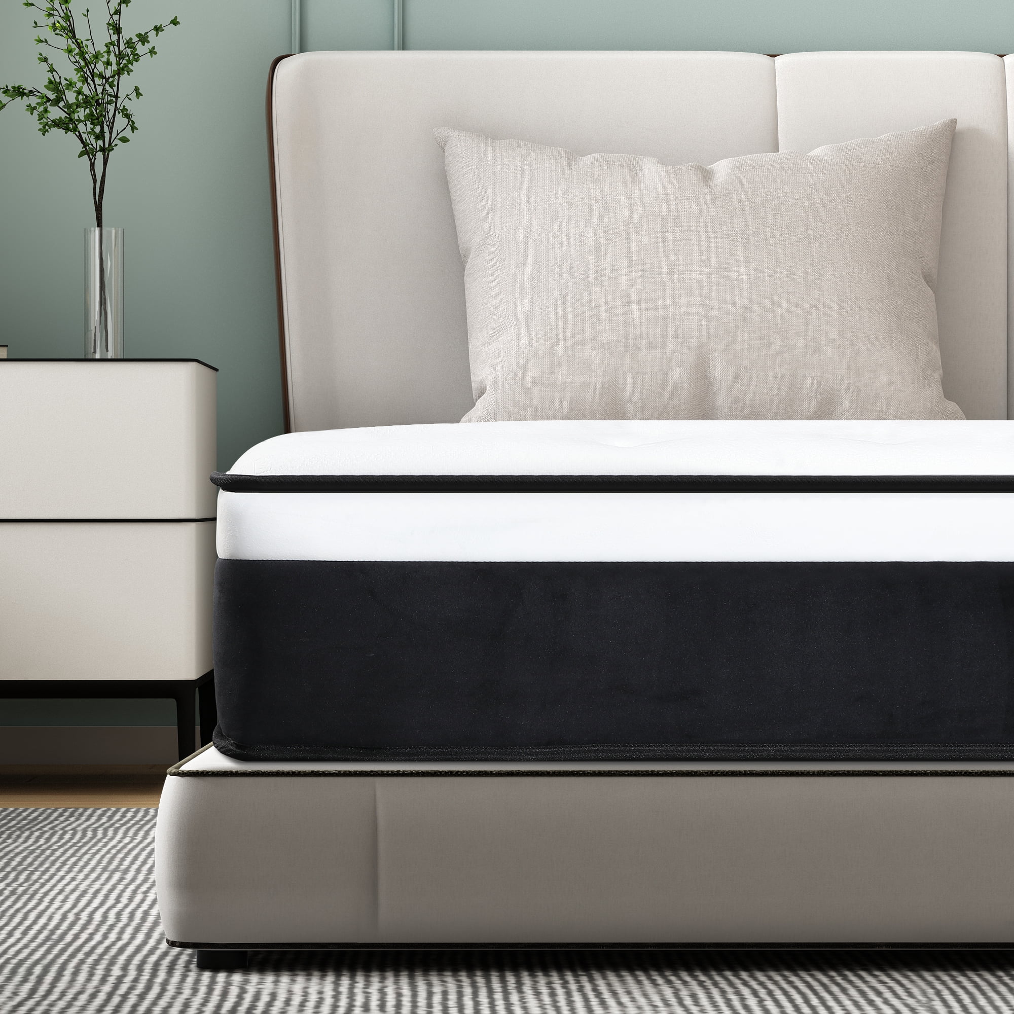 lemontalking Full Mattress, lemontalking 12 inch Pocket Springs with Gel Memory Foam, Hybrid Mattresses in a Box