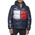 thumbnail image 1 of Chaqueta Tommy Hilfiger para hombre, con capucha, acolchada, perlado, azul marino, 1 of 5
