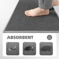 thumbnail image 3 of PABUBE Woven Grey Kitchen Rug, 17"x47", Non-Slip and Absorbent Floor Mat for Sink or Hallway, Machine Washable Soft Rug, Durable Indoor Use, 3 of 7