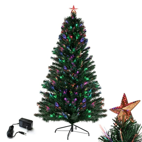 Árbol Navidad Artificial 1.80 M Fibra Óptica Pino Frondoso