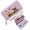 Purple, variant on Wallet with Zipper Pockets for Women Zip Around Wallet for Women Wooden Fence Serene Garden Tabby Cat Romantic Gift for Wife & Girlfriend Travel Accessory