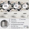thumbnail image 4 of Designart "Exotic Floral Patternn Grey And White II" floral Square Mirror For Wall Decor - Large White Square Mirror Printed Wall Decor - Cottage Square Living Room Mirror, 4 of 5