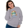 thumbnail image 5 of Smurfette Sassy Classy Smurf Rainbow Women Crewneck Sweatshirt Brisco Brands S, 5 of 6