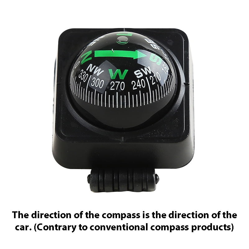 RINGGLO Compass for Car Dashboard Portable Compass Ball Dashboard Stand Compass with Adhesive Tape for Cars Travelling Hiking Camping Outdoor,Yellow 