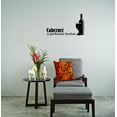 thumbnail image 1 of Home Wall Decals Cabernet Is Perfection Bottled Wine Bottle Bedroom Stickers DIY Removable Originality Stickers - Size: 10 In x 20 In, 1 of 3