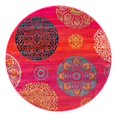 thumbnail image 3 of Unique Loom Azalea Collection Area Rug - Aromi (5' 3" Round Rust Red/Orange), 3 of 7