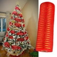 thumbnail image 4 of Christmas Mesh Ribbon, Metal Mesh Roll, Red 10.23 Inch Wide x 30 Feet Long Decorative Mesh for DIY Christmas Tree Ornaments, Gift Wrapping, Wreaths, Bows, Lightweight Flexible Reusable Mesh Ribbon, 4 of 8